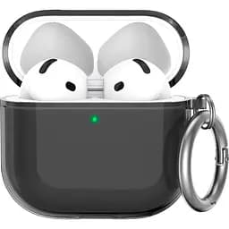 Чехол AhaStyle Transparent TPU Silicone Case для AirPods 4 Black [133819]