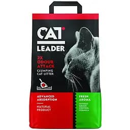 Cat Leader Clumping 2xOdour Attack Fresh 5 кг двойная свежесть ультракомкующийся наполнитель в кошачий туалет