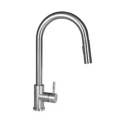 Смеситель для кухни Lidz Aria 04U-SFS с выдвижным изливом Никель