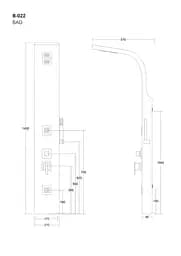 Душова панель Corsan Bao bamboo black з термостатом B022TBL - мініатюра 4