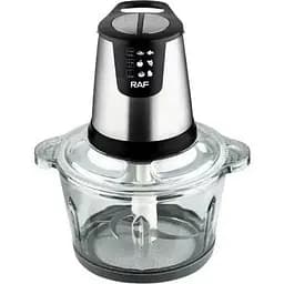Универсальный кухонный измельчитель RAF R.7009B чоппер со стеклянной чашей 2л 800 Вт