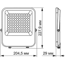 Прожектор Videx Premium LED F2 50W 5000K (VL-F2-505G) - мініатюра 3