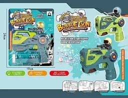 Пістолет з мильними бульбашками 134-64 A світло, звук, на аркуші (6981225190070) МІКС