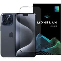 Захисне скло Monblan для iPhone 15 Pro Max 2.5D Anti Static 0.26 mm [Dust-Proof] Black