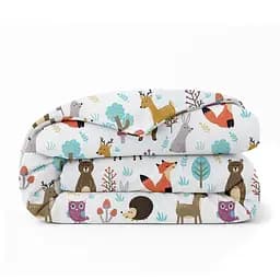 Комплект постільної білизни Cosas Animals mushrooms CS2 Підлітковий фланель бежевий (Flannel_AnimalsMushrooms_El90-29Amber_155) - мініатюра 3