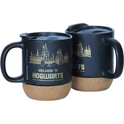 Кухоль керамічний Warner Bros. Harry Potter Hogwarts з кришкою та підставкою 340 мл чорний (55001785) - мініатюра 5
