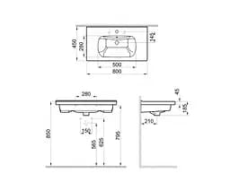 Тумба підлогова Sanwerk Алесса 80 Білий з умивальником Idea (MV0000869) Білий - мініатюра 5