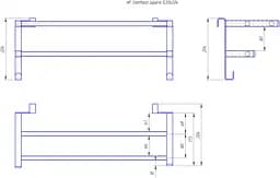 Полиця для рушникосушарки HF Sheffield 520x204 3.0.1200.13.WM, Білий матовий - мініатюра 5