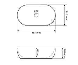 Умивальник VBI Modena S grey onyx накладний VBI-012009, Сірий - мініатюра 5