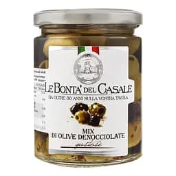 Оливки Le Bonta' del Casale Мікс в олії без кісточок 314 мл