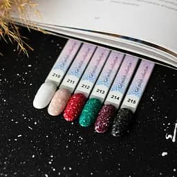 Гель-лак для нігтів з пластівцями Reglance 215 Smoke 7.5 мл - мініатюра 3
