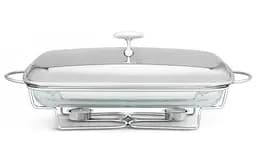 Мармит настольный подогреватель еды Edenberg EB-1441 прямоугольный 3 л термостойкая стеклянная посуда