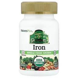 Залізо Natures Plus Source of Life Garden Iron, 30 вегакапсул