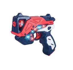 Пистолет KT 218-52, музыка, свет, на батарейках, на блистере (6903317640027) Красный