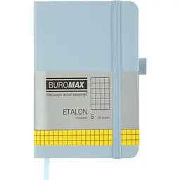 Книга записна Buromax Etalon в клітинку 140х95 мм блакитна 96 аркушів (BM.296160-14)