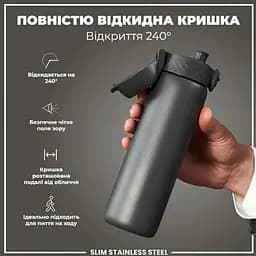 Пляшка для води ION8 металева 600 мл Stainless Steel Grey (I8SS600GRY) - мініатюра 3