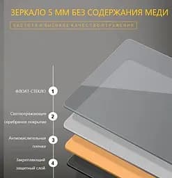 Дзеркало Dusel DE-M1041 75x120 з годинником, Білий - мініатюра 9