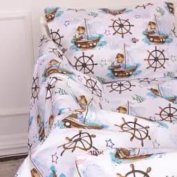 Комплект постільної білизни MirSon Бязь 20-0023 Sailor 175х210 білий (2200010265576) - мініатюра 3