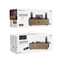 Акустика караоке Hoco BS63 Graceful wireless dual-mic BT5.4 бездротова з 2 мікрофонами - мініатюра 7