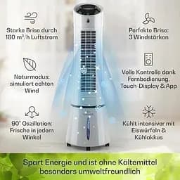 Мобільний кондиціонер-вентилятор Klarstein Skyscraper Ice Smart 4-в-1 (10040207) - мініатюра 3