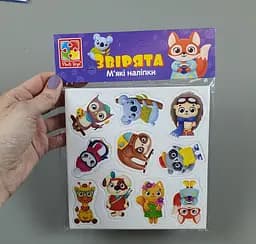 Набір м'яких наклейок Vladi Toys Звірята VT4210-10 Укр FG,