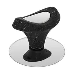 Ручка для кришки каструлі сковороди овальна керамічна із залізною вставкою, Kitchen Master Чорний 85613