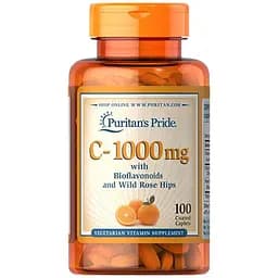 Витамины Puritans Pride vitamin C 1000 мг with Bioflavonoids and Rose Hips 100 капсулы