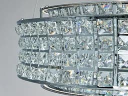 LED підвісна кришталева люстра 110Вт хром пульт - мініатюра 8