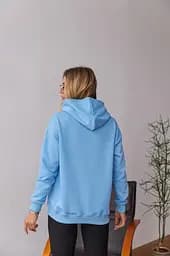 Вільний худі для майбутніх мам тринитка без начосу Chelm XXL-3XL (50-52) Lullababe Блакитний - мініатюра 6