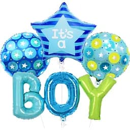 Набір фольгованих кульок "It's a Boy" 4 шт святкові декорації