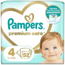 Подгузники Pampers Premium Care Maxi Размер 4 (9-14 кг) 52 шт (4015400278818)
