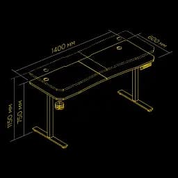 Комп'ютерний ігровий стіл Hator Vast Pro Black [HTD-050] [93495] - мініатюра 8