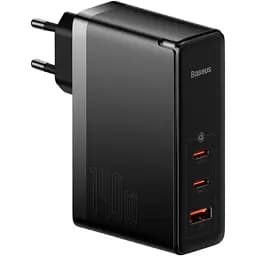 Мережевий зарядний пристрій Baseus GaN5 Pro 3 порта, USB + Type-C 140W Черный (CCGP100201)
