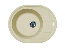 Кухонна мийка Adamant OVUM ivory 615x495x200 мм, з крилом 61,5 см - мініатюра 1