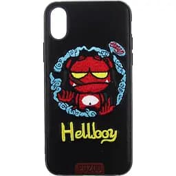 Чохол-накладка PUZOO TPU+TPU with stitchwork craft Star show iPhone X Black Hellboy