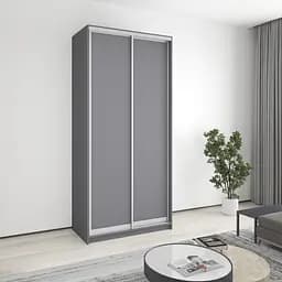 Шкаф-купе двухдверный MebelStar Стандарт AL 2ДСП 110x60x240 см Антрацит (MBS-3610)