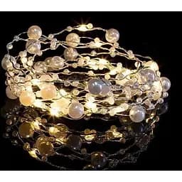 Гірлянда декоративна крапля перлинно-біла 20 led з пультом дистанційного керування