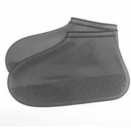 Багаторазові бахіли-чохли для взуття від води та бруду силіконові M Gray (kz131)