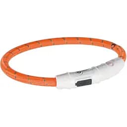 Нашийник Trixie полиуретановий світловий USB Flash L-XL 65 см / 7 мм (оранжевий)