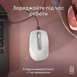 Бездротова миша Logitech MX Anywhere 3S for Mac Light Grey (910-006946) - мініатюра 14
