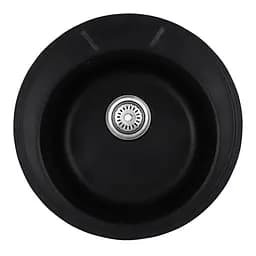 Кухонна мийка Haiba HB8301-G226 Black 490x180 HB0971, Чорний матовий