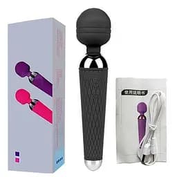 Вібратор G-точки чорний з силікону 20 см 10 режимів вібрації