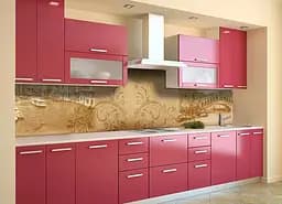 Кухонний фартух Гранд Канал вінілова наклейка ПВХ Венеція Візерунки вантажу Бежевий Happy Pocket Z180624 - мініатюра 2