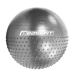 Фитбол 75 см EasyFit Hybrid серый (полумассажный фитбол) (EF-3012-GY)