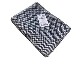 Плед бавовняний Vladi Валенсія Антоніо 100х140 біло-темно-сірий