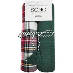 Набір рушників Soho Sell Green/Red бавовна 100% 40х60 см 2 шт. (BS 45544A)