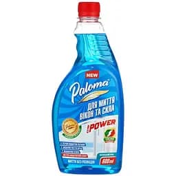 Очисник для скла та дзеркал Paloma Extra Power з нашатирним спиртом без тригера 600 мл