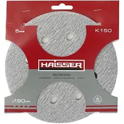 Круг шлифовальный самоклеящийся Haisser с отверстиями 190 мм, k 150, 5 шт. (119675)