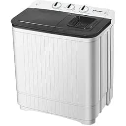 Пральна машина напівавтоматична Liberton LWM-5500 Pump White/Black з 2 барабанами завантаження