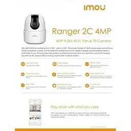 Слідкуюча поворотна камера - відеоняня IMOU Ranger 2C 4 МП IPC-TA42P - мініатюра 6